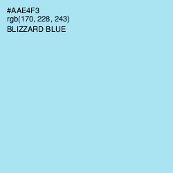 #AAE4F3 - Blizzard Blue Color Image